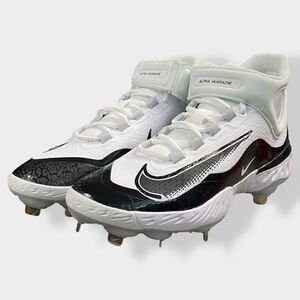 Nike Alpha Huarache Elite 4 Mid Mens Black Baseball Cleats FD2744-101 size 8 New